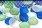 Flat Marbles Vase Filler - 3 Lb (315 pcs) Aqua White Cobalt & Green Glass Pebble Vase - Clear Glass Stones for Vases - Flat Glass Marble for craft and Home décor - Aquarium Glass Marble filler